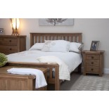 Homestyle Rustic Oak Double Bed